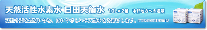 天然活性水素水 日田天領水 10L（2箱セット） 中部地方への通販