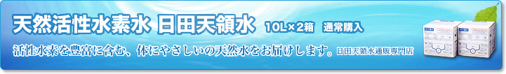 天然活性水素水 日田天領水 10L（2箱セット） 通常購入